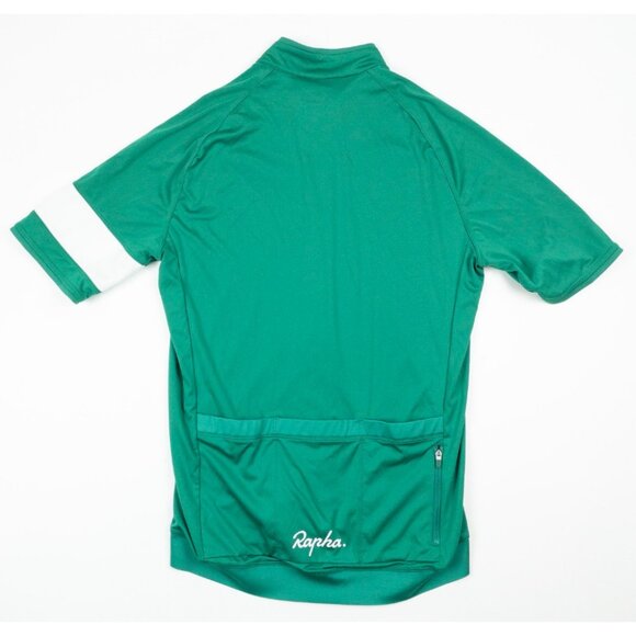 Rapha Core Cycling Jersey Men's Medium Green Short Sleeve Full Zip Pockets - Picture 3 of 14
